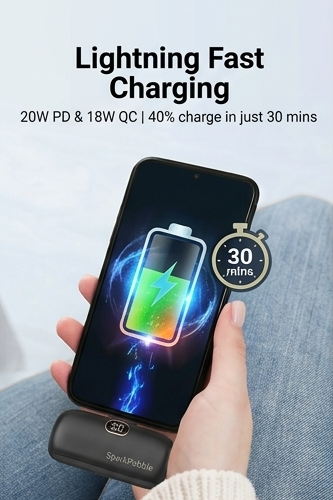 SparkPebble™ Mini Portable Charger (5000mAh)