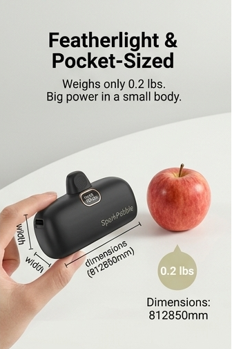 SparkPebble™ Mini Portable Charger (5000mAh)